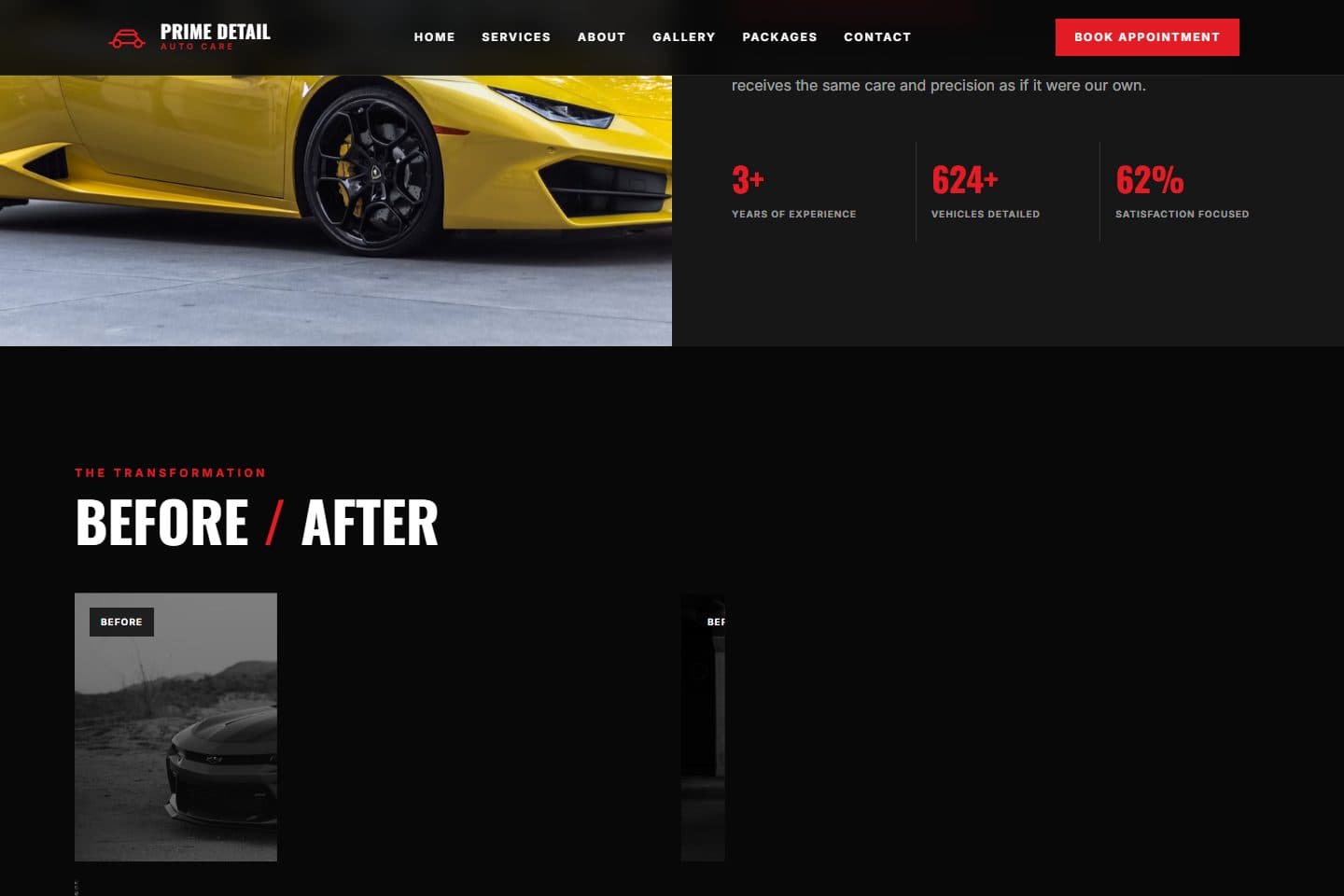 Car Detailing page screenshot 3