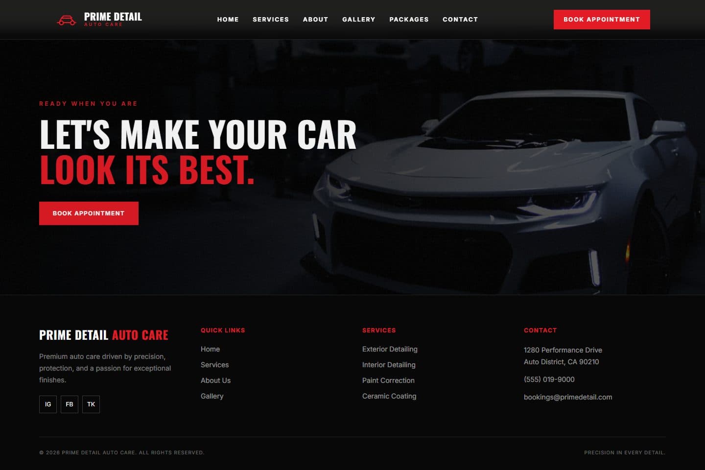 Car Detailing page screenshot 5
