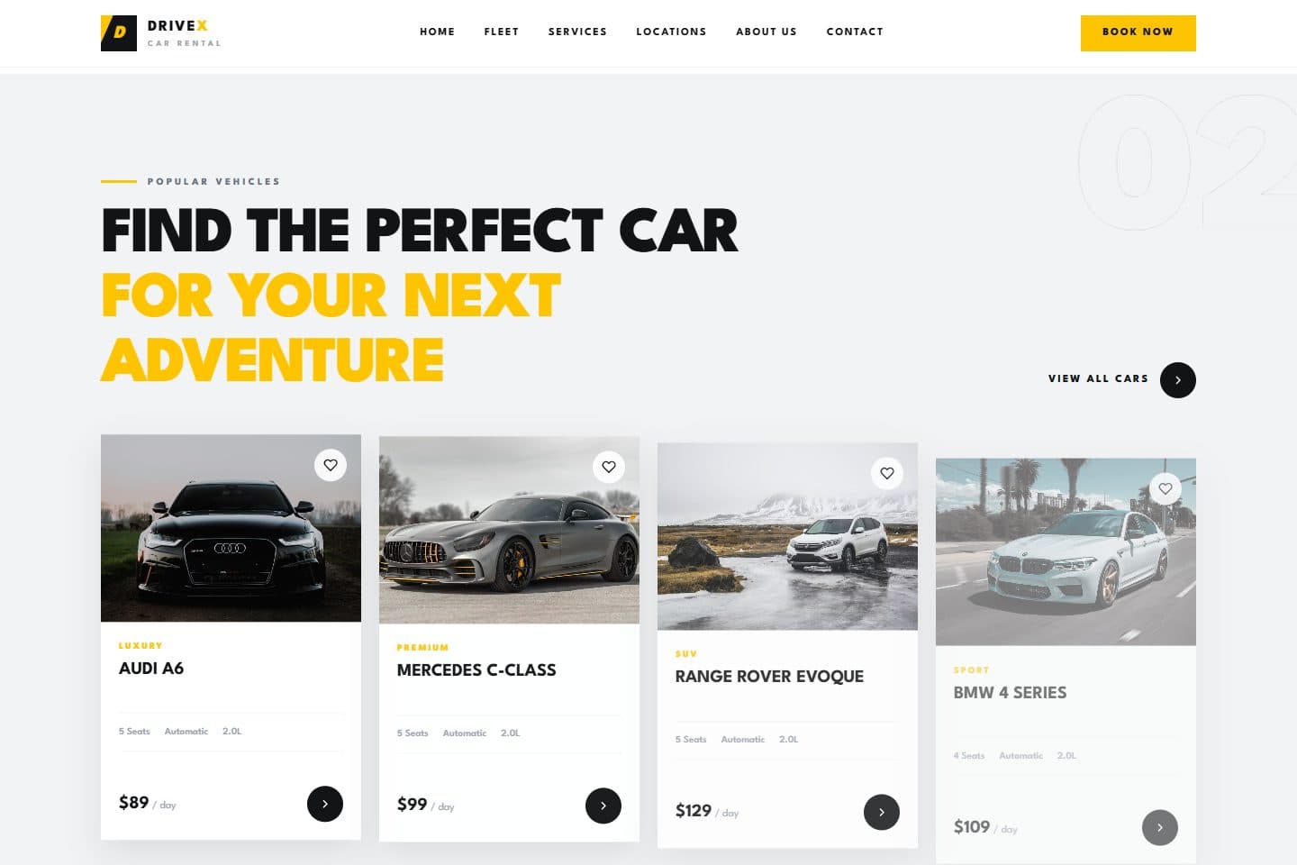 Car Rental page screenshot 2